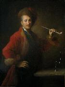 unknow artist Portrait d'homme en costume polonais, une pipe a la main. Spain oil painting artist